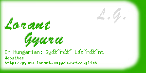 lorant gyuru business card